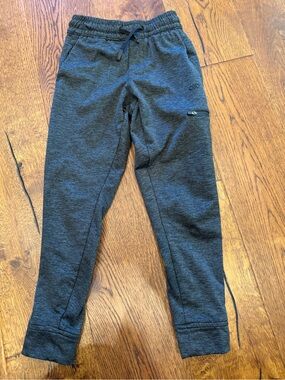 Boys small Size 8 Athletic Jogger Pants Dark Gray Drawstring Activewear